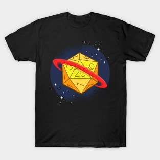 D&D Space D20 Planet T-Shirt